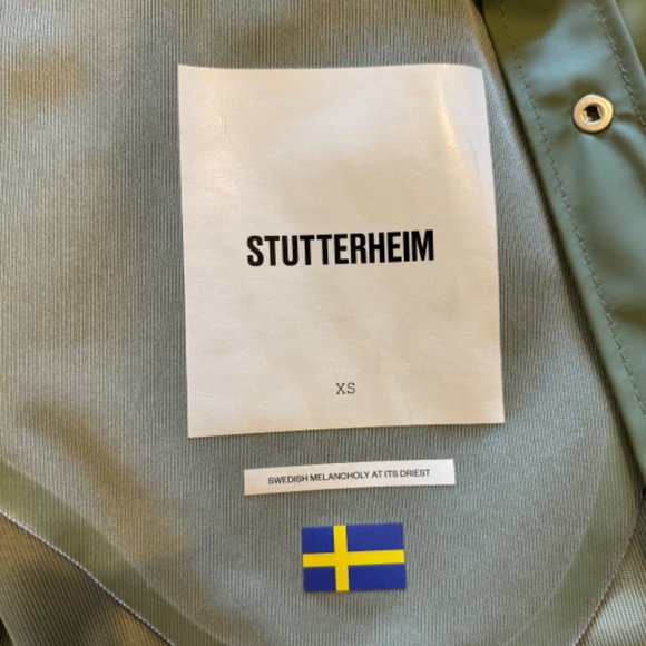 Stutterheim Green Raincoat - Picture 4 of 14